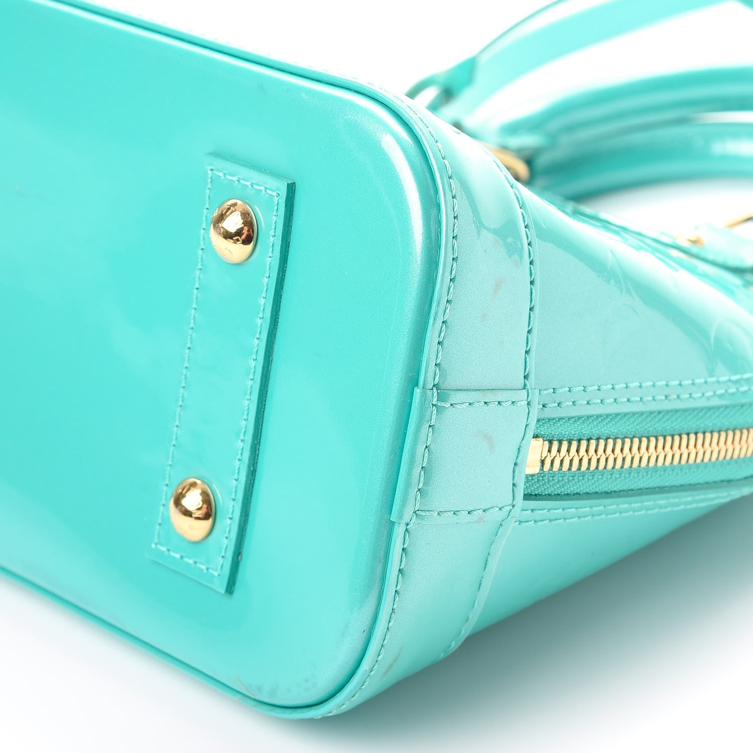 Louis Vuitton Vernis Alma BB Blue Lagon 13 of 13