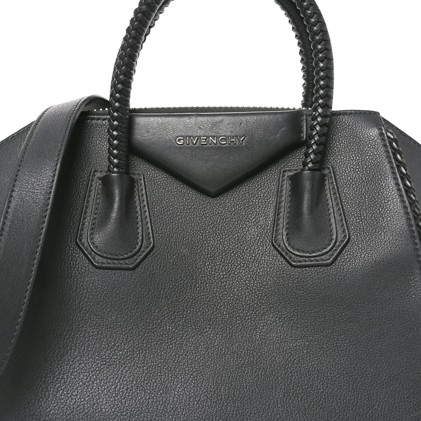 Calfskin Braid Small Antigona Black