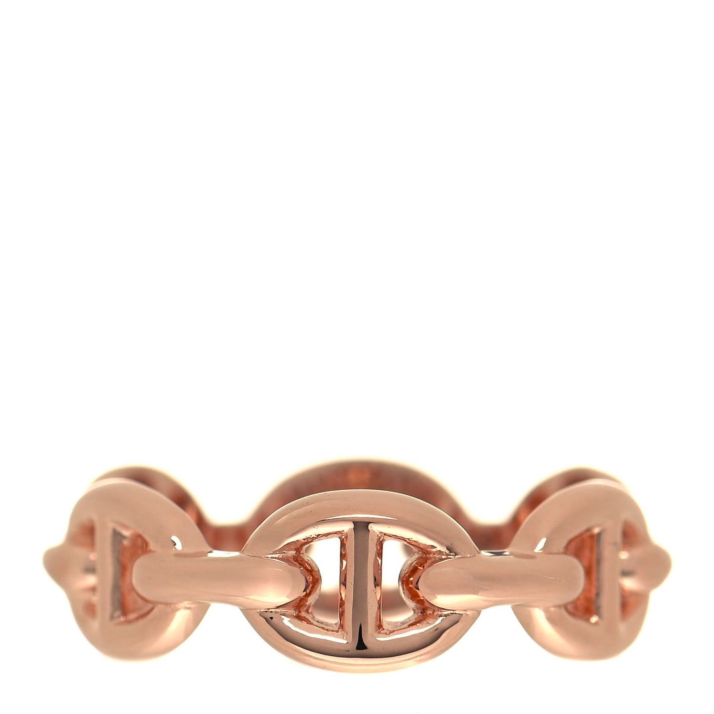 18K Rose Gold PM Chaine D'Ancre Enchainee Ring 50 5.25