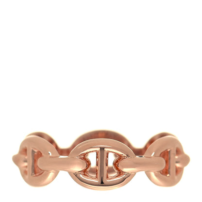 Hermes 18K Rose Gold PM Chaine D'Ancre Enchainee Ring 50 5.25 3 of 6