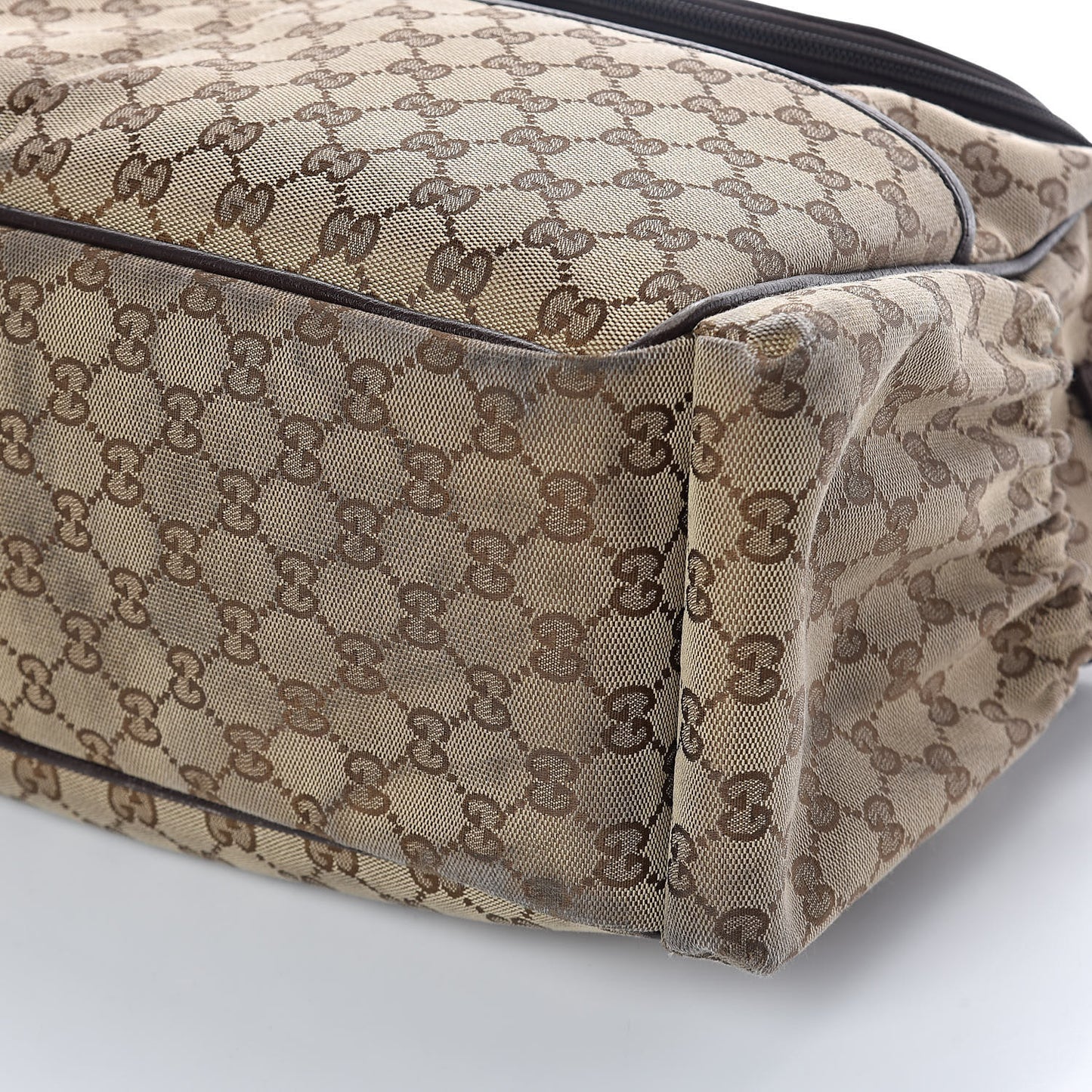 Monogram Natural Pigskin Large Diaper Bag Beige Ebony Cocoa Dark Chocolate