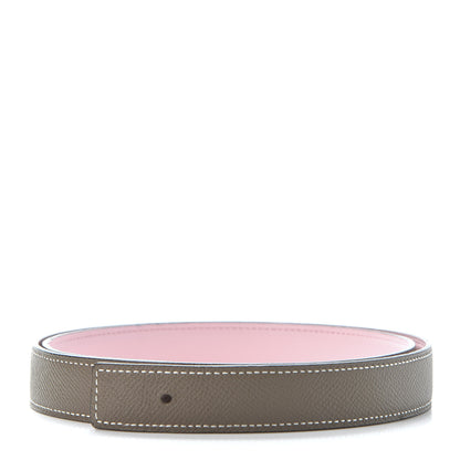 Hermes Swift Epsom 24mm Belt Strap 85 Etoupe Sakura Pink 1 of 5