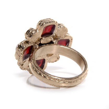 Chanel Gripoix Pearl CC Ring Gold 7 3 of 5