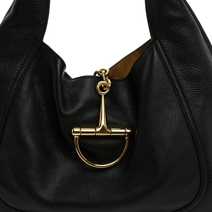 Gucci Grained Calfskin Softbit Maxi Shoulder Bag Black 8 of 10