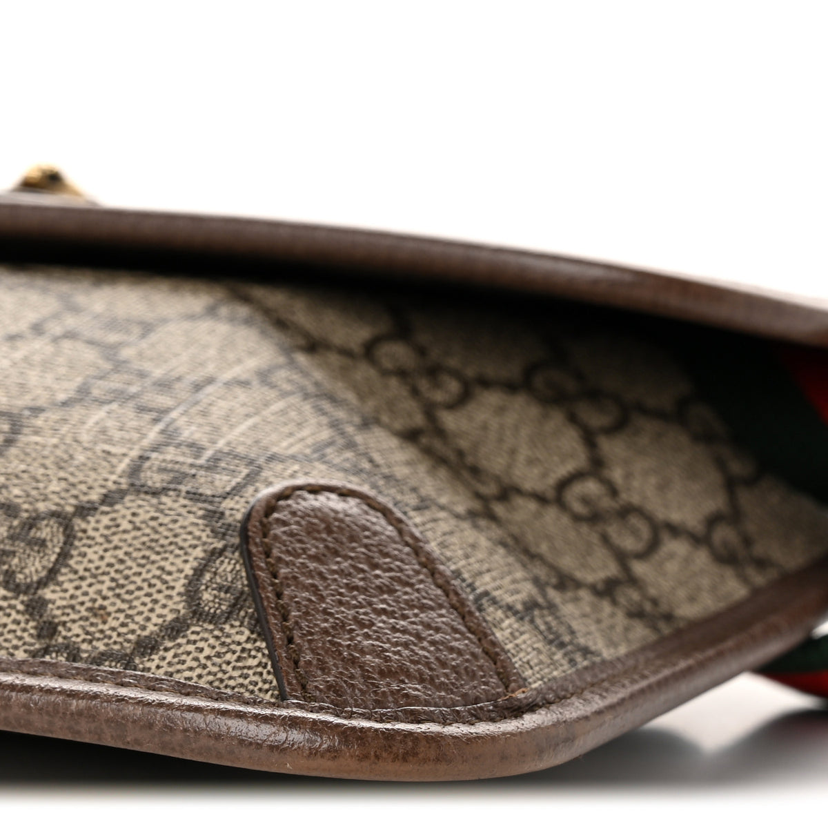 GG Supreme Monogram Neo Vintage Web Belt Bag Brown