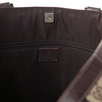 Gucci Monogram Large Abbey Tote Dark Brown 7 of 8