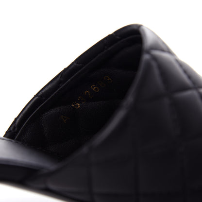 Chanel Lambskin Quilted Chain Mules 39 Black 10 of 11
