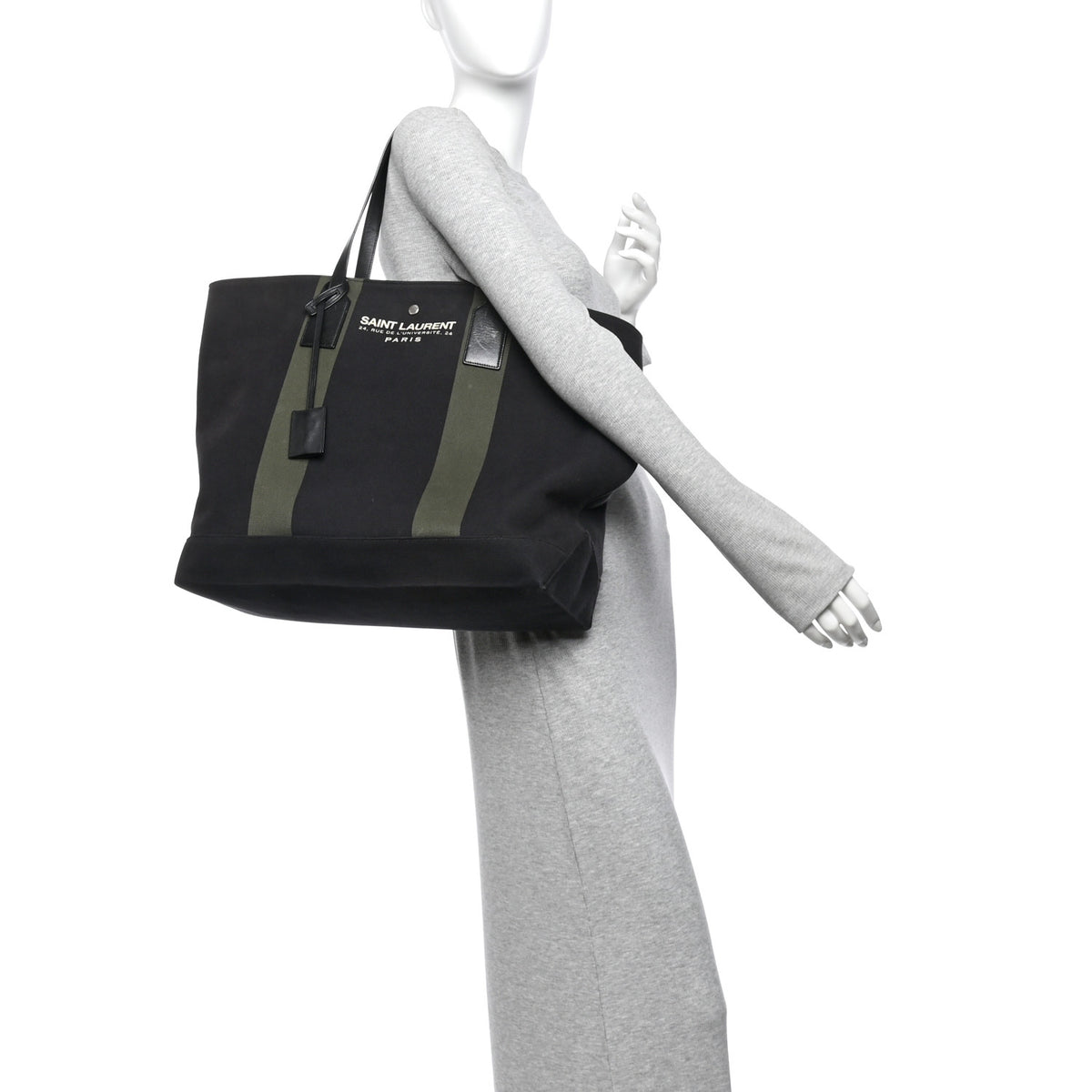 Canvas Beach Shopping East West Tote Black