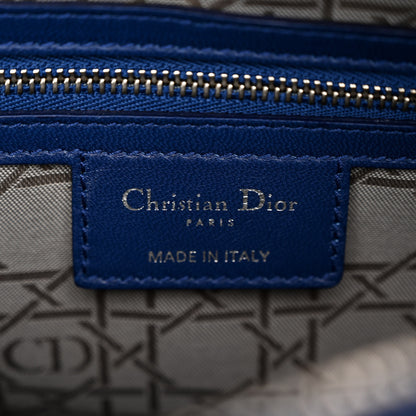 Christian Dior Lambskin Cannage Large Lady Dior Royal Blue 6 of 10