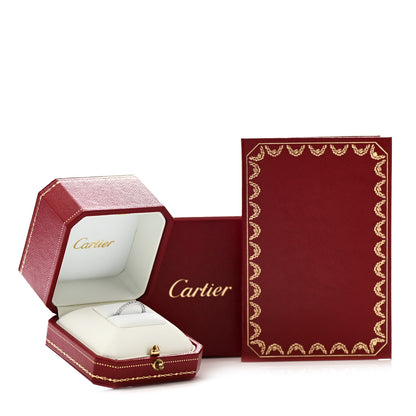 Cartier 18K White Gold Diamond 2mm Etincelle de Cartier Wedding Band Ring 46 3.75 5 of 5