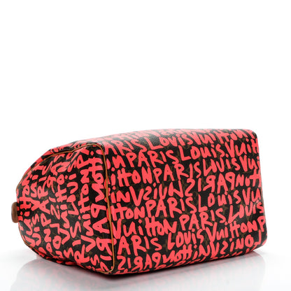 Louis Vuitton Monogram Graffiti Speedy 30 Fuchsia 4 of 7