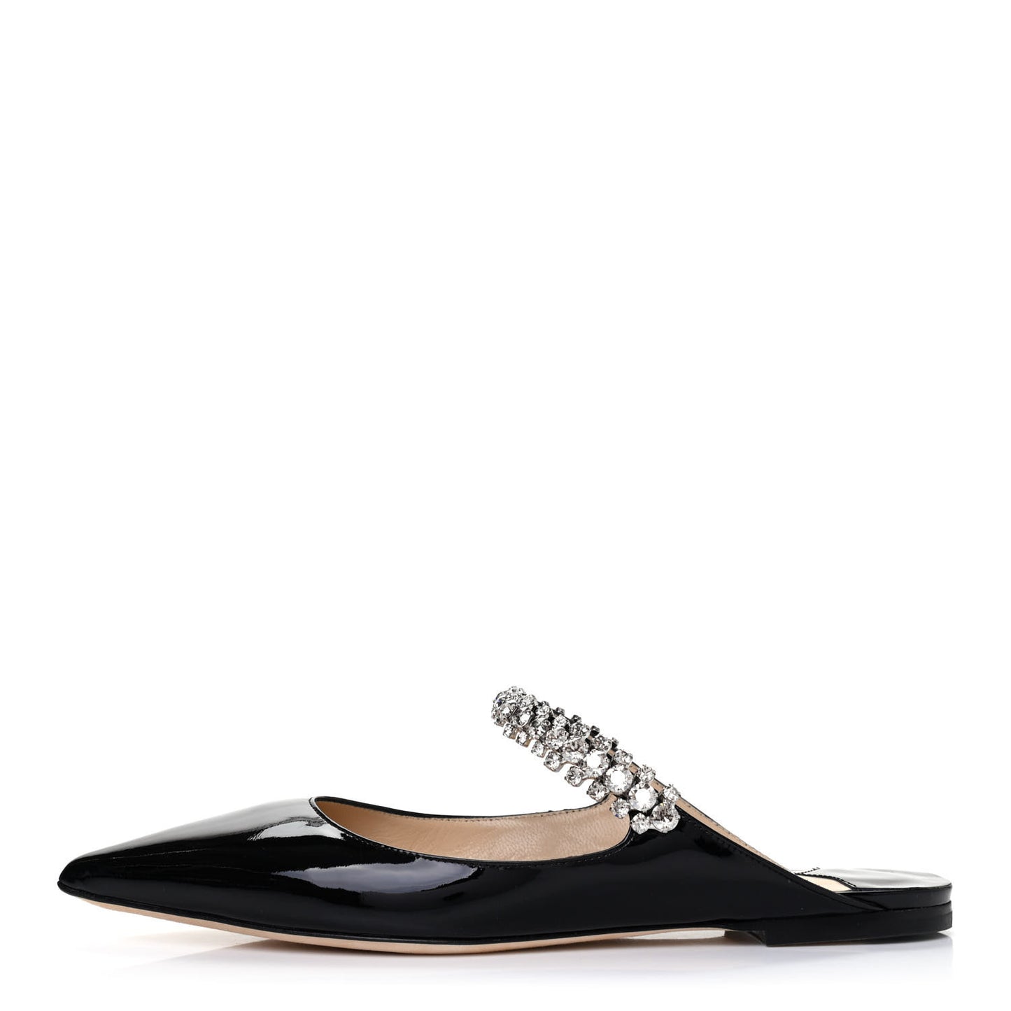 Patent Calfskin Bing Flats 38.5 Black