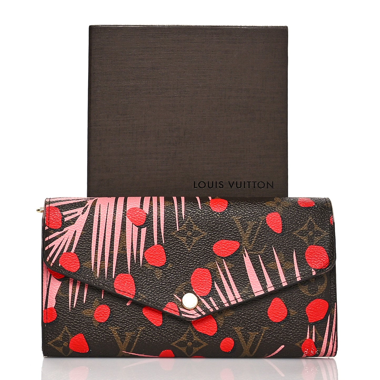 Monogram Jungle Dots Sarah Wallet Sugar Pink Poppy