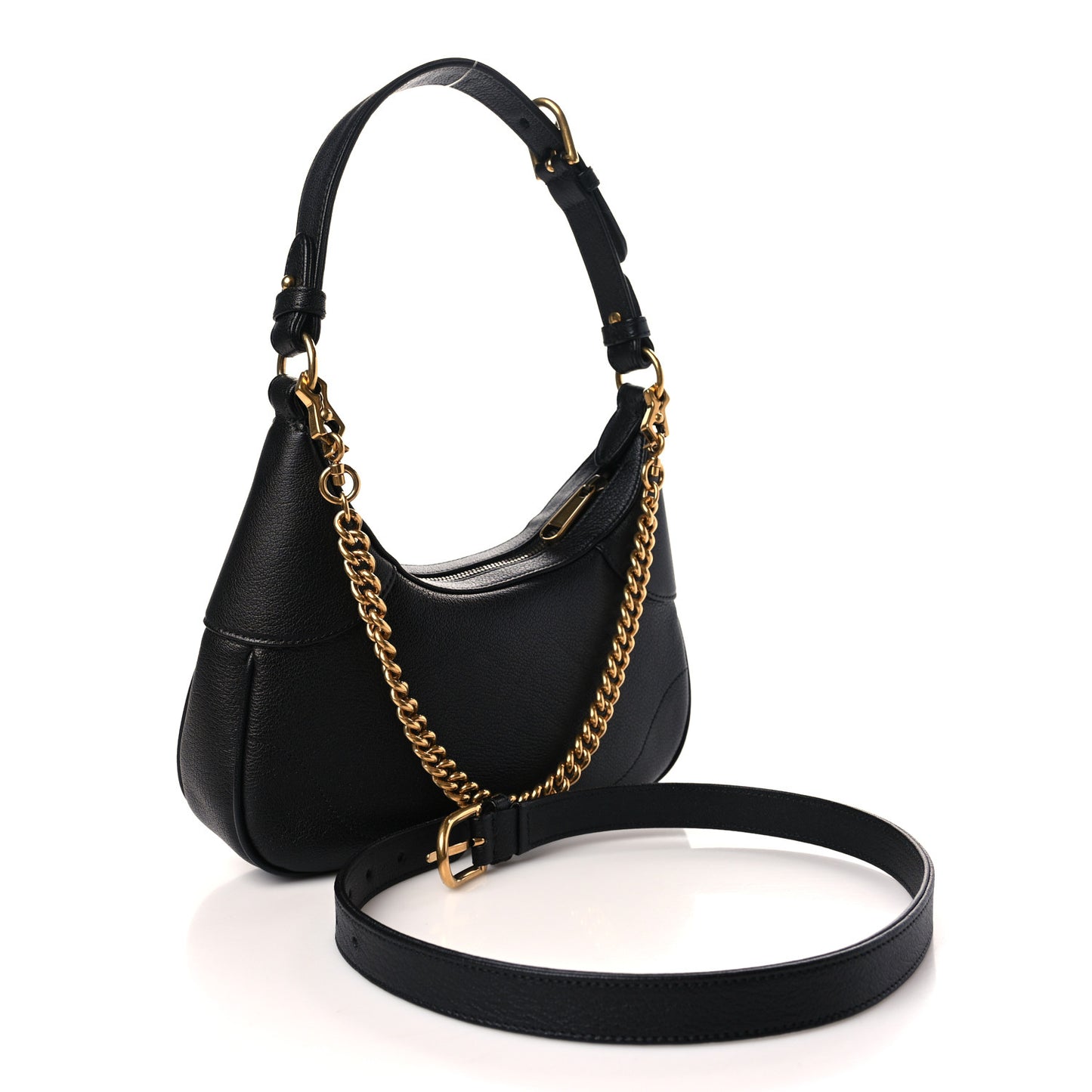 Goatskin Small Aphrodite Shoulder Bag Black