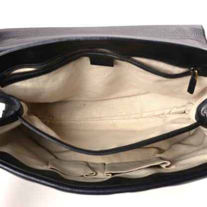 Gucci Calfskin Large GG Marmont Shoulder Bag Black 5 of 12