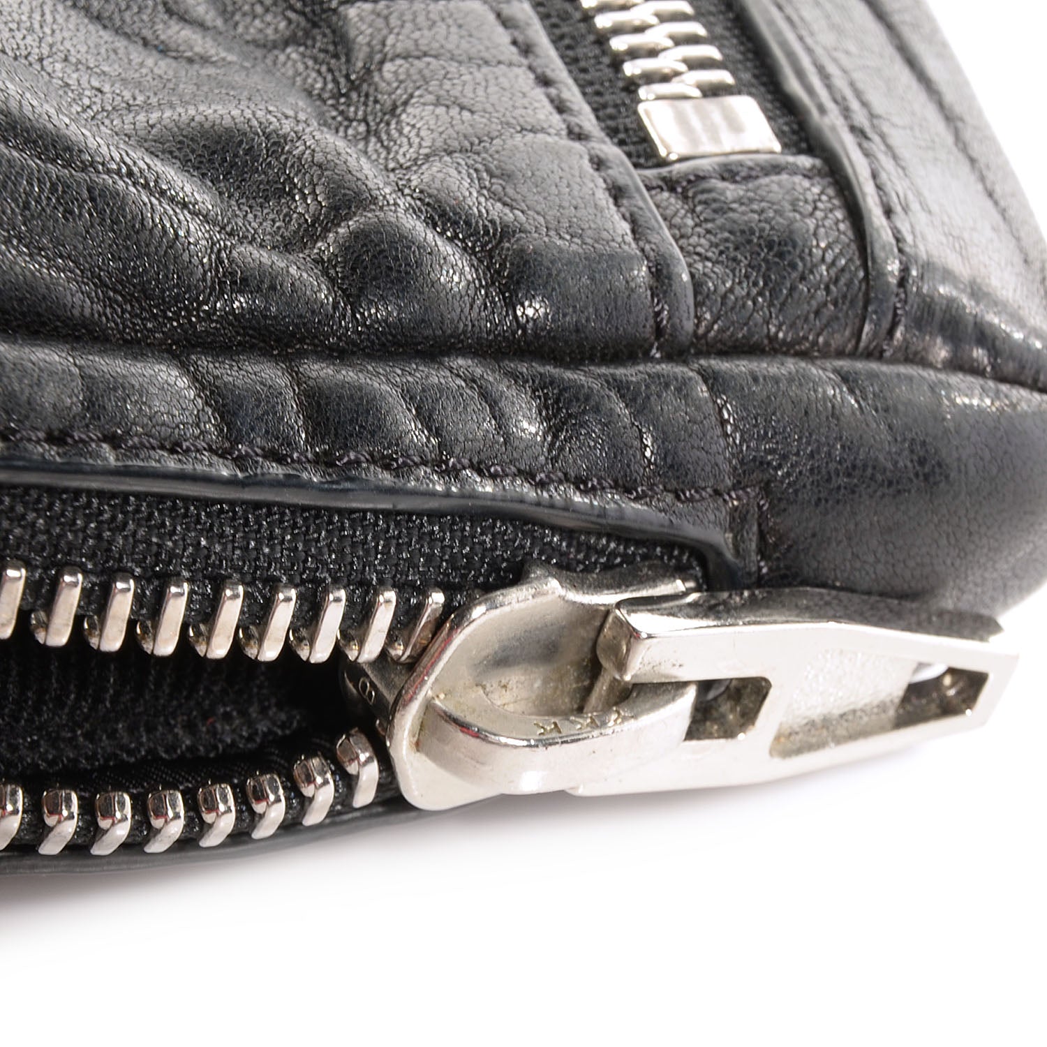 Alexander Wang Pebbled Lambskin Large Fumo Clutch Black 7 of 8