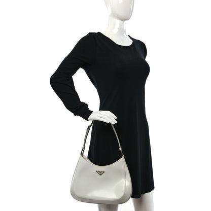 Prada Spazzolato Large Cleo Adjustable Strap Shoulder Bag White 2 of 8