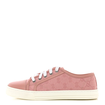 Gucci GG Monogram Calfskin Womens Low Top Sneakers 37 Pink Soft Pink 1 of 14