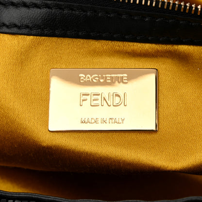 Fendi Sequin Paillettes Shiny Nappa Sex and the City Baguette Black 6 of 10
