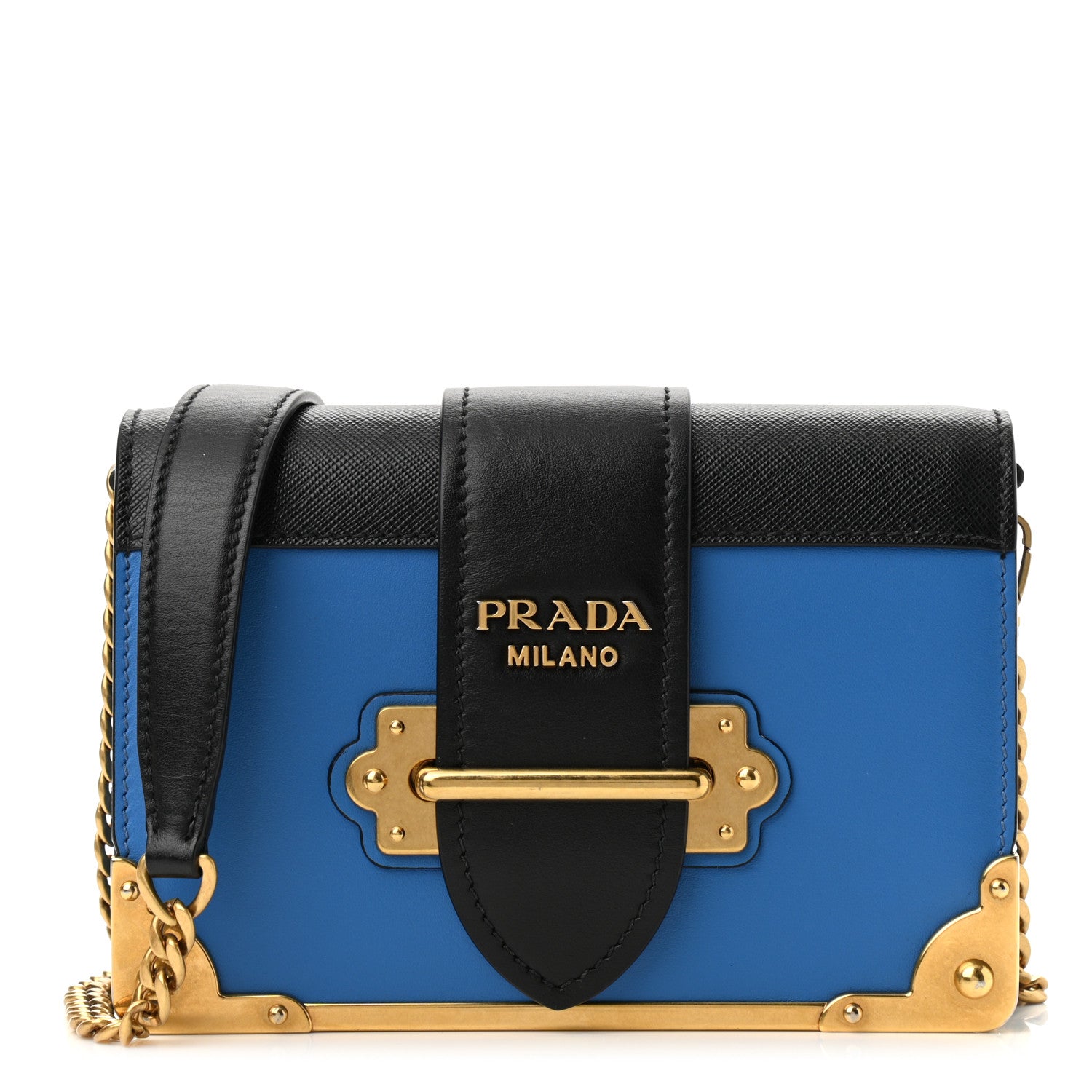 Prada City Calf Saffiano Cahier Bag Marea Black 1 of 10