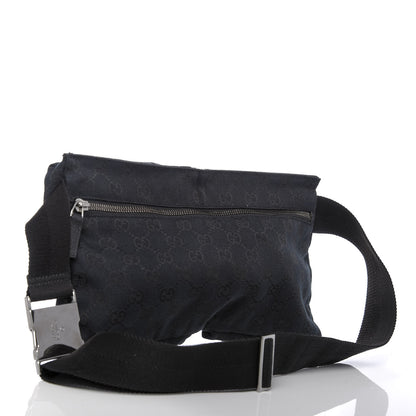 Gucci GG Monogram Double Pocket Belt Bag Black 2 of 7