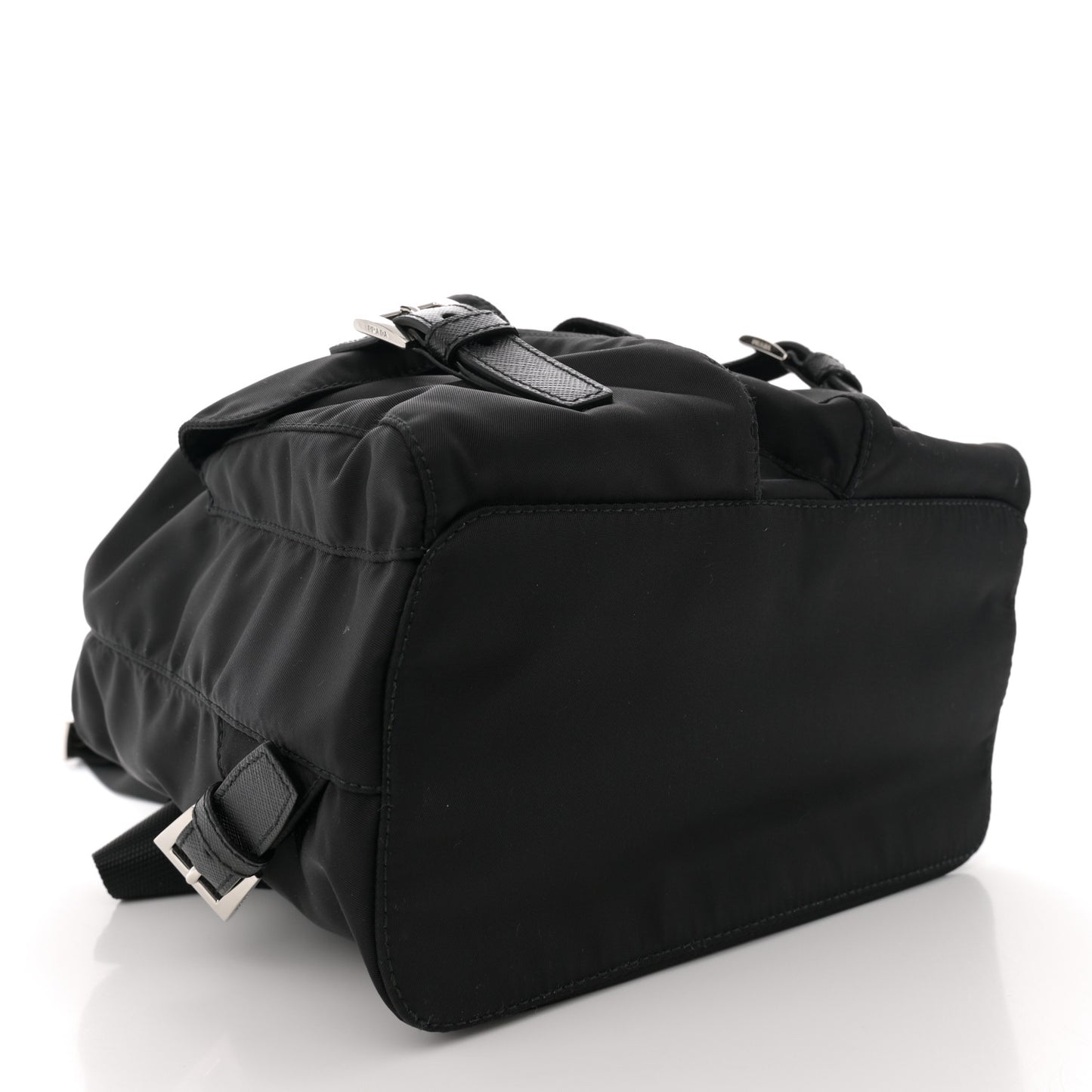 Tessuto Nylon Saffiano Small Backpack Black