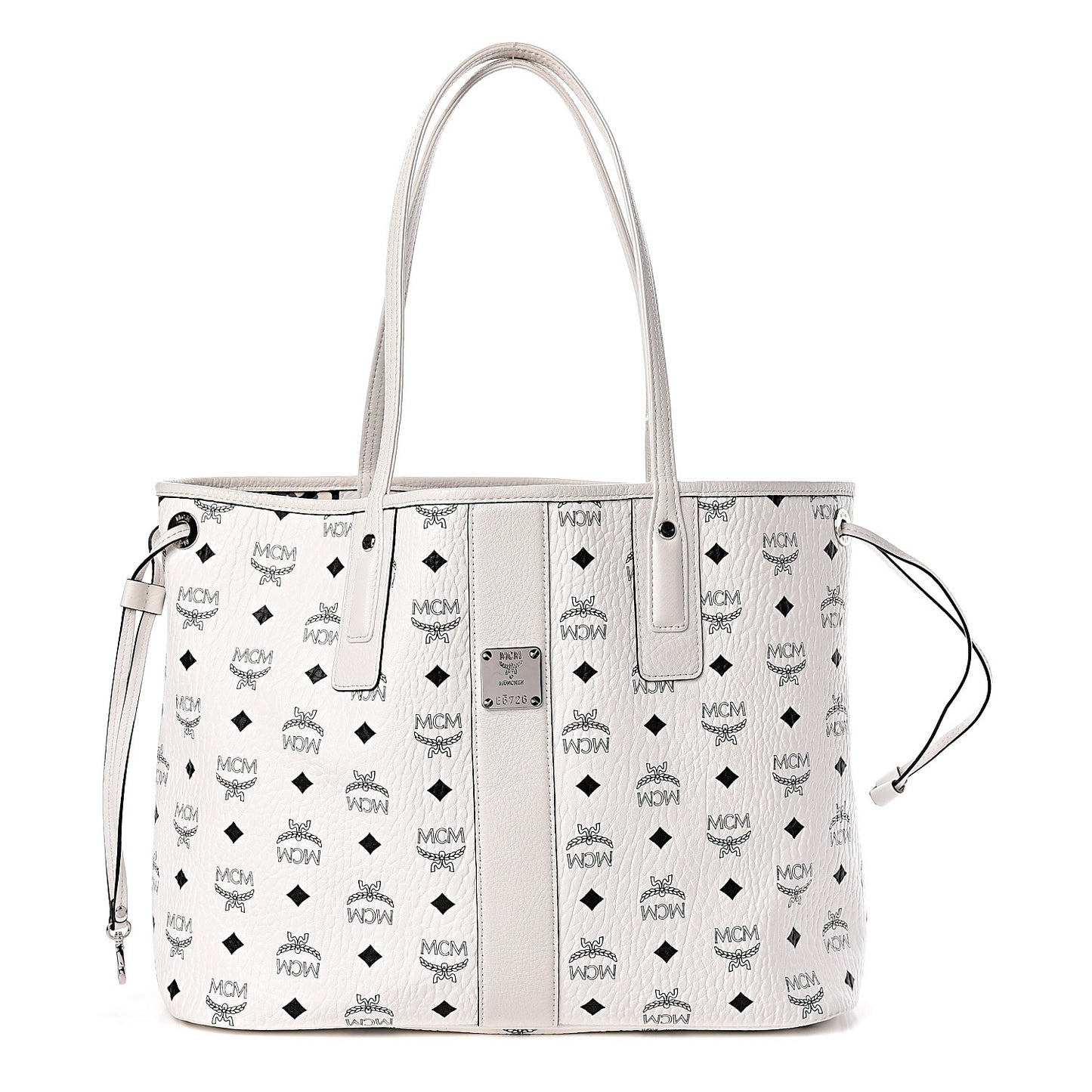 Visetos Medium Liz Reversible Shopper Tote White
