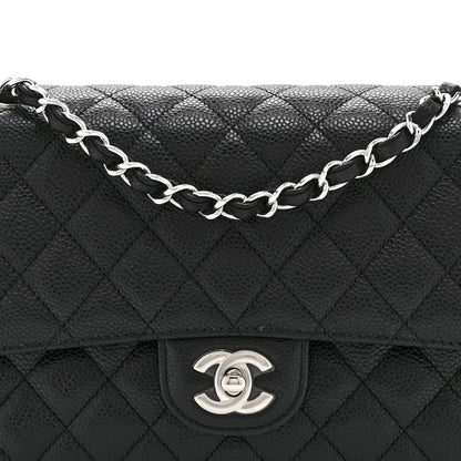 Chanel Caviar Quilted Medium Double Flap Black 8 of 10