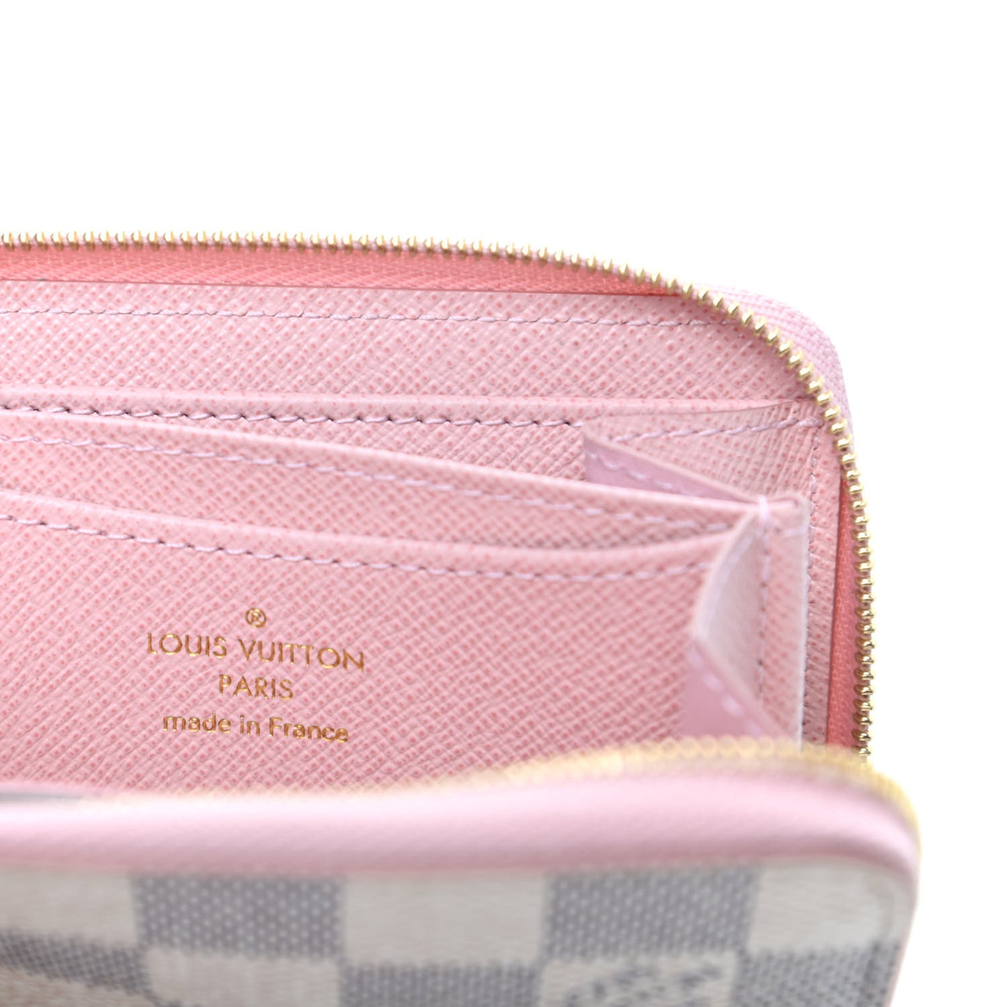 Damier Azur Zippy Coin Purse Rose Ballerine