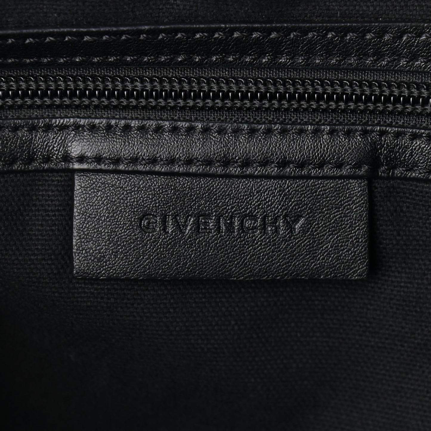 Nylon Calfskin Magnolia and Moth Print Backpack Black
