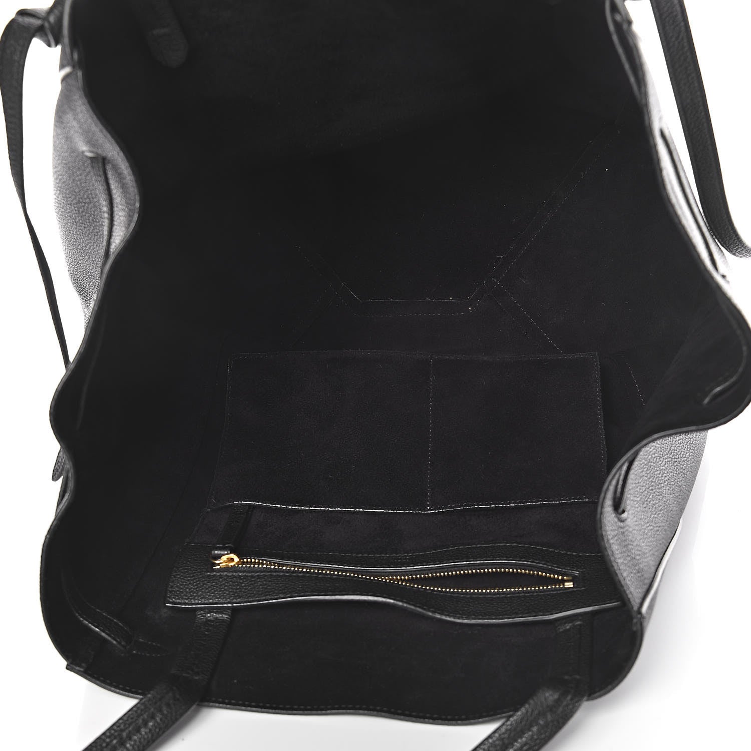 Celine Soft Grained Calfskin Medium Belt Cabas Phantom Black 5 of 11