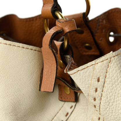 Saint Laurent Calfskin Reversible Double Sac Y Tote Tan Ivory 16 of 16