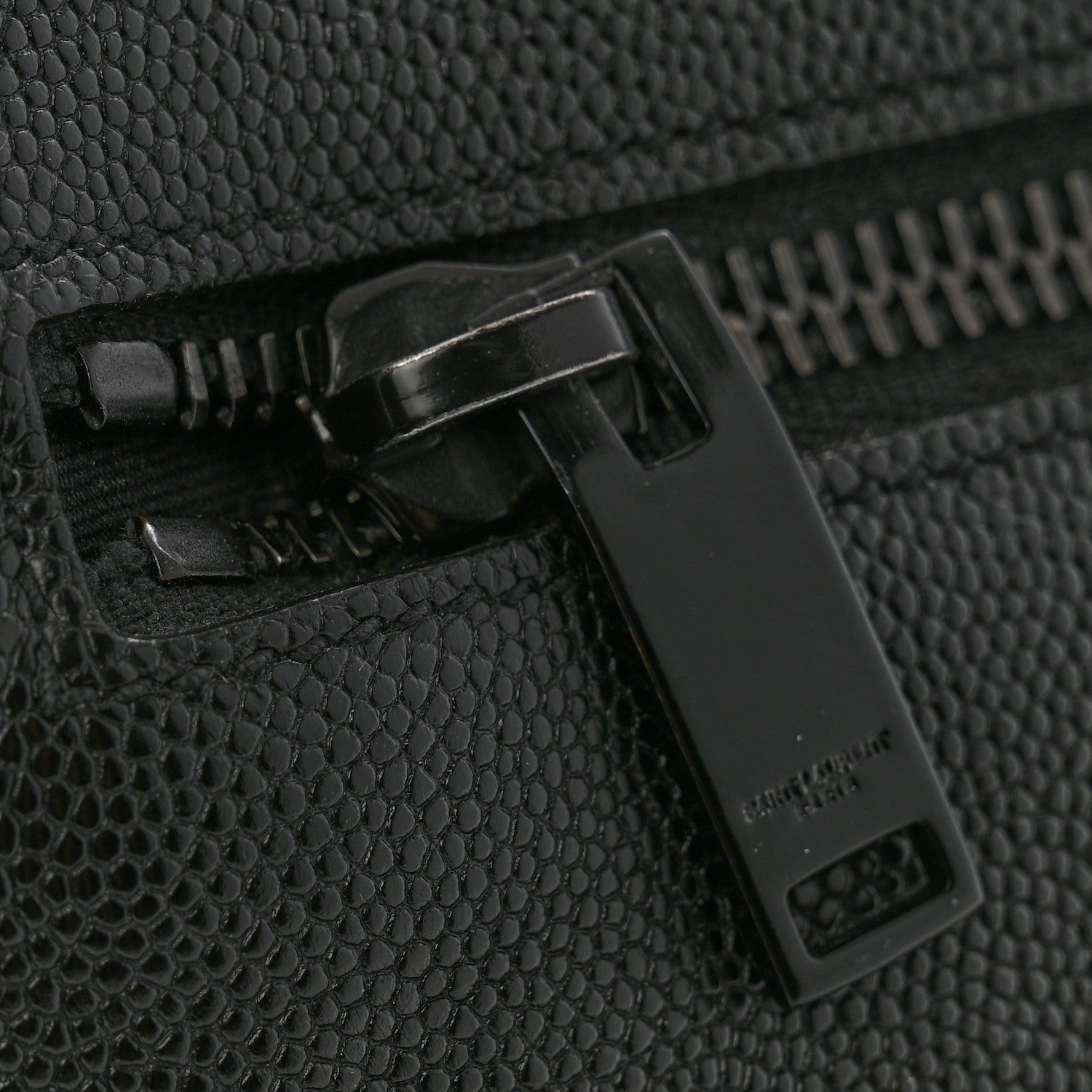 Saint Laurent Grain De Poudre Medium West Hollywood Monogram Fold-Over Black 14 of 14