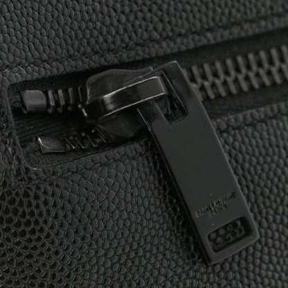 Saint Laurent Grain De Poudre Medium West Hollywood Monogram Fold-Over Black 14 of 14