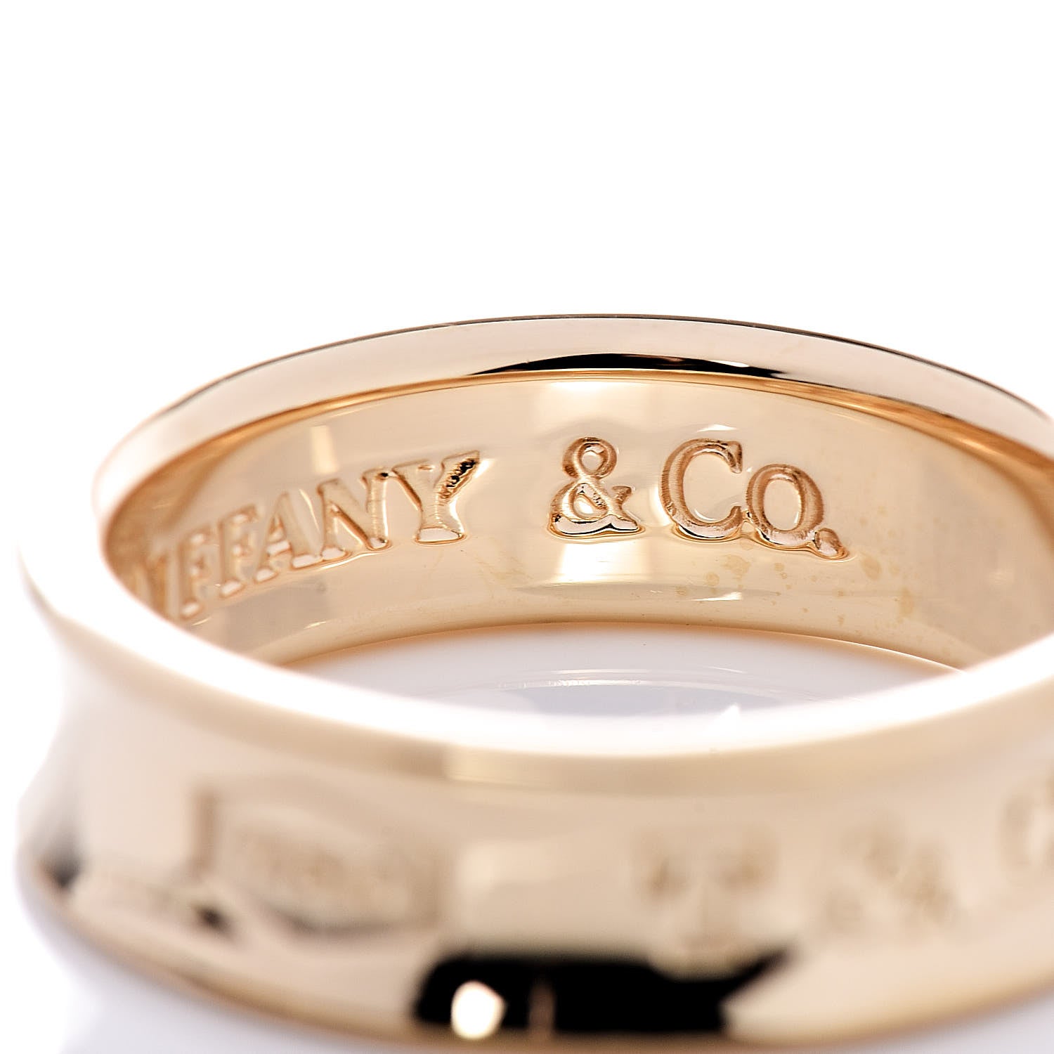 Tiffany 18K Yellow Gold 1837 Band Ring 55 7.25 6 of 6