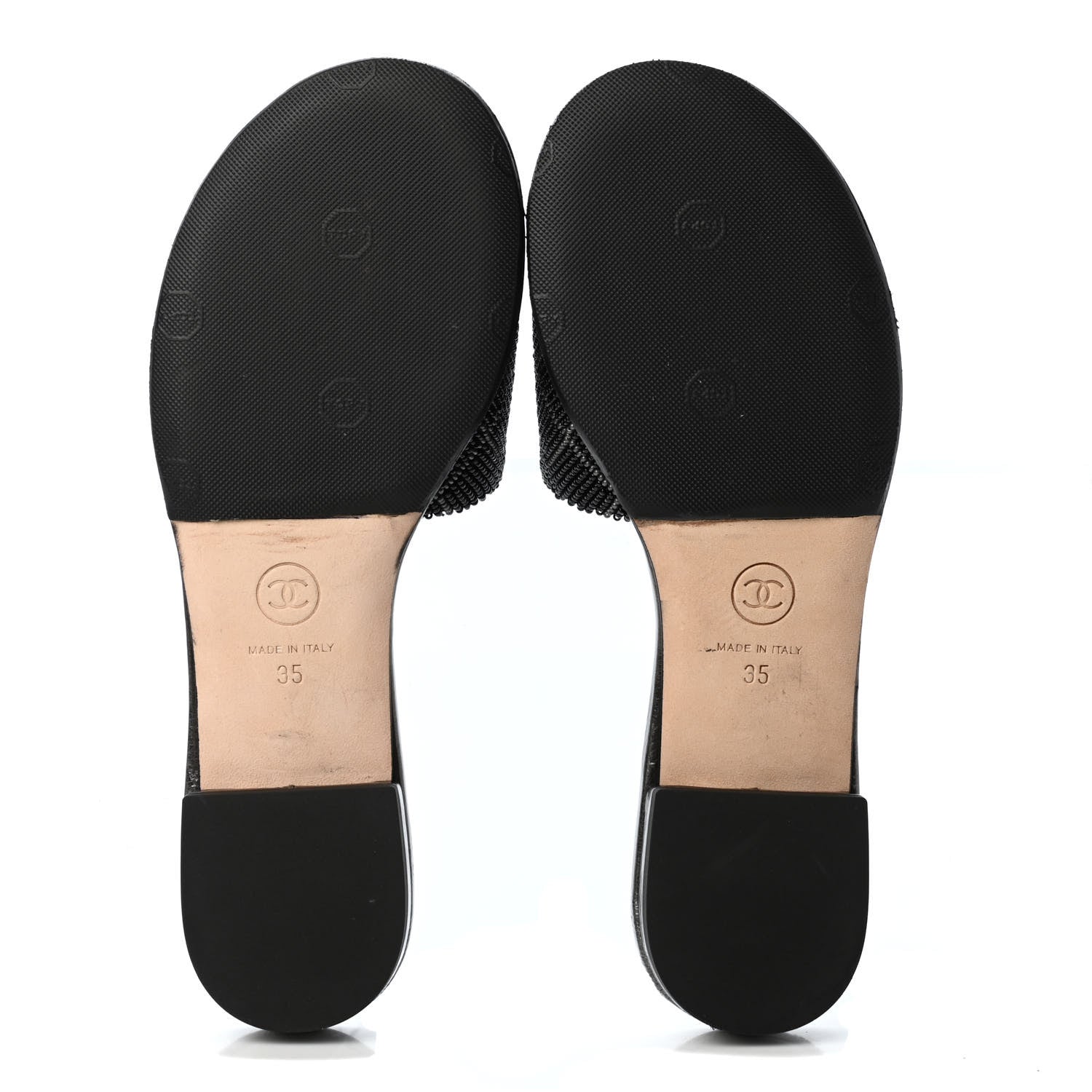 Chanel Pearl Embroidery CC Mules 35 Black 4 of 4