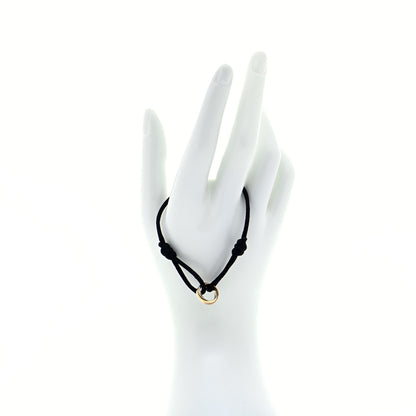 Cartier 18K Pink Yellow White Gold Trinity Adjustable Cord Bracelet Black 2 of 7