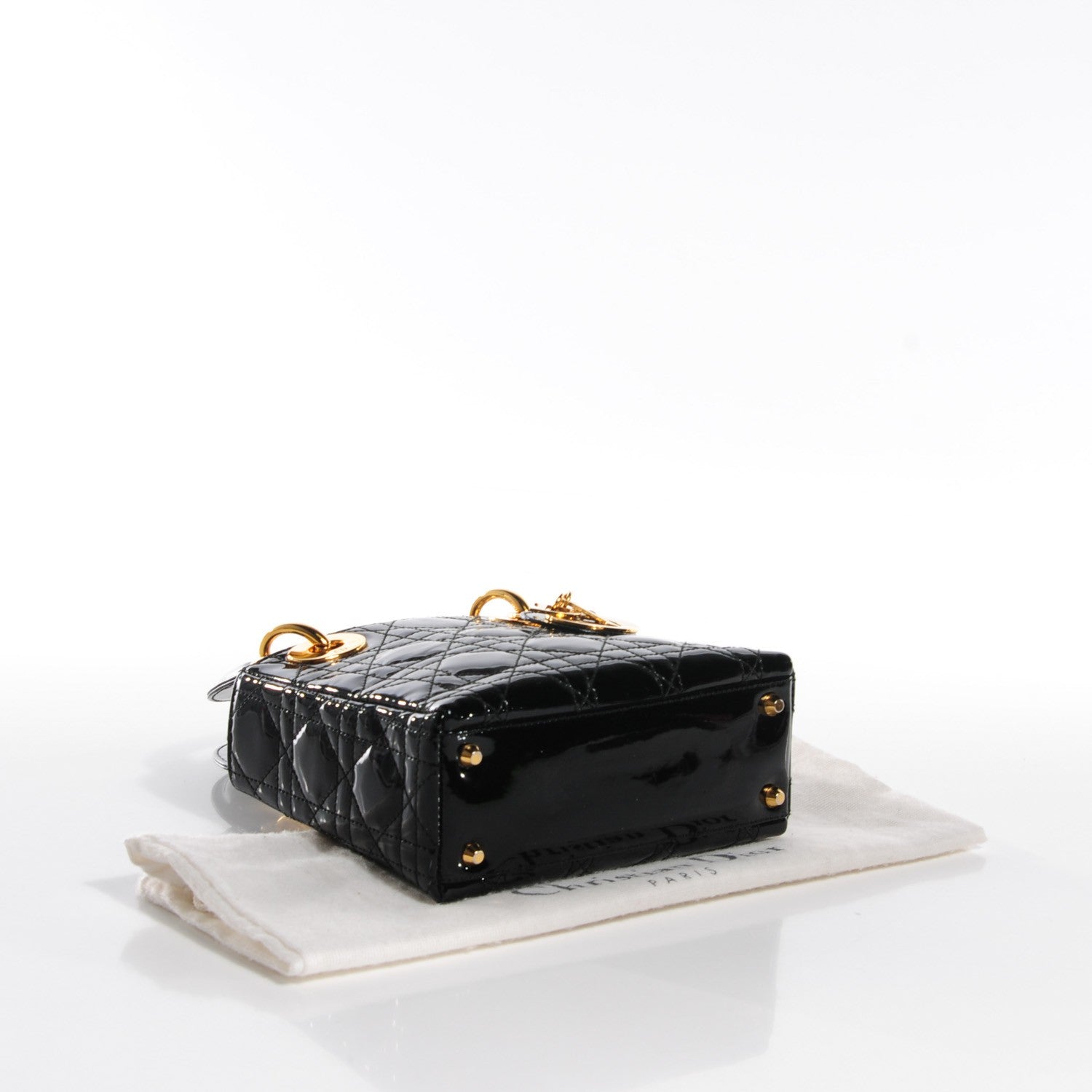 Christian Dior Patent Cannage Mini Lady Dior Black 4 of 8