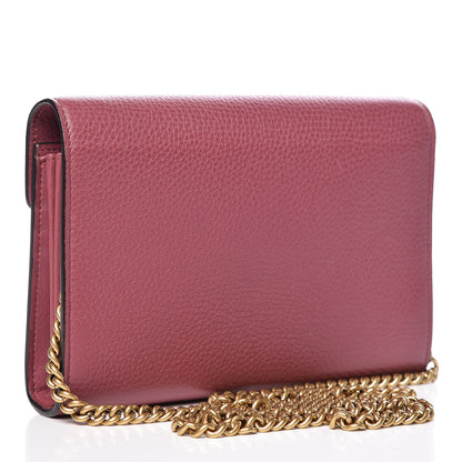 Gucci Cellarius Calfskin GG Marmont Chain Wallet Dry Rose 3 of 10