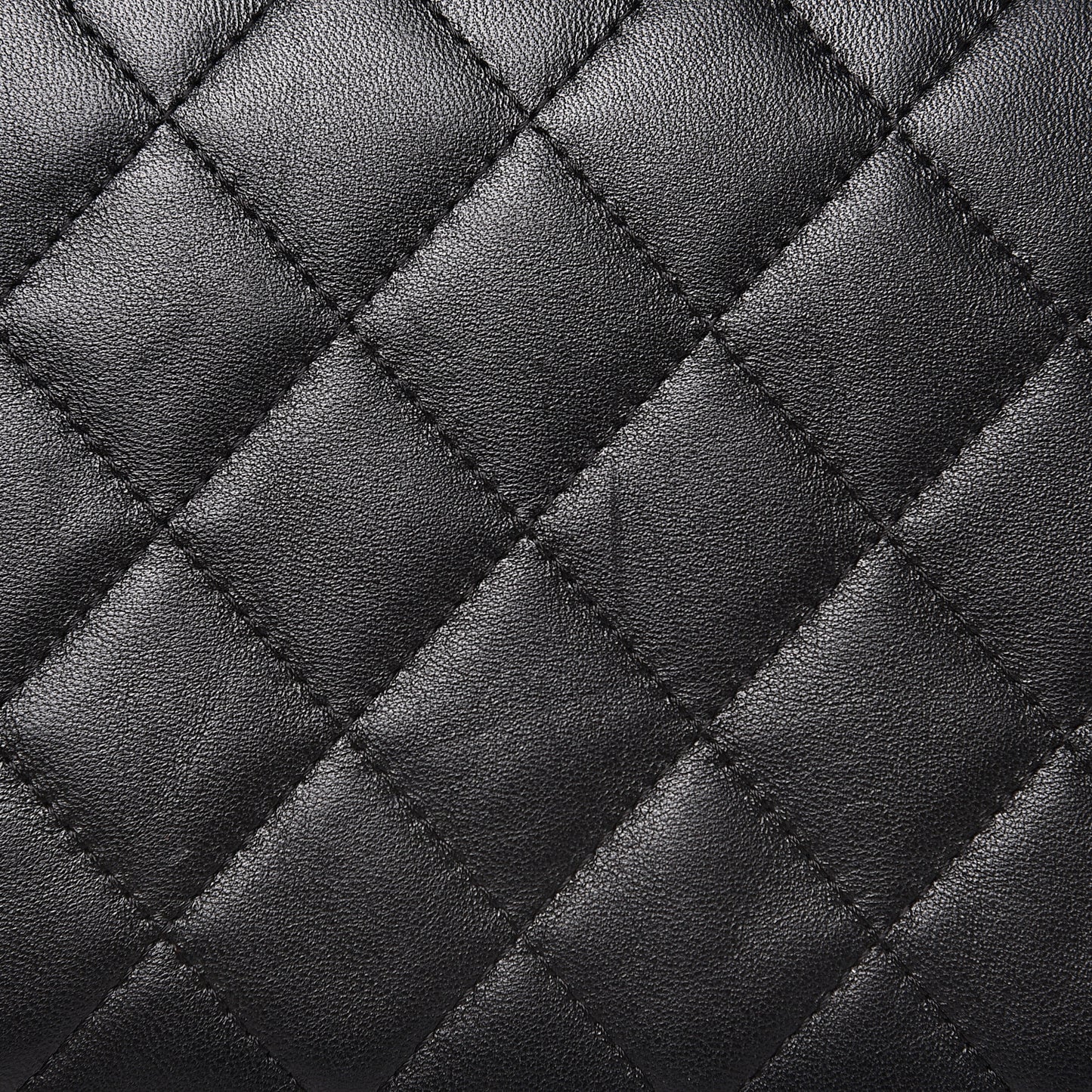 Lambskin Quilted CC Beauty Clutch Black