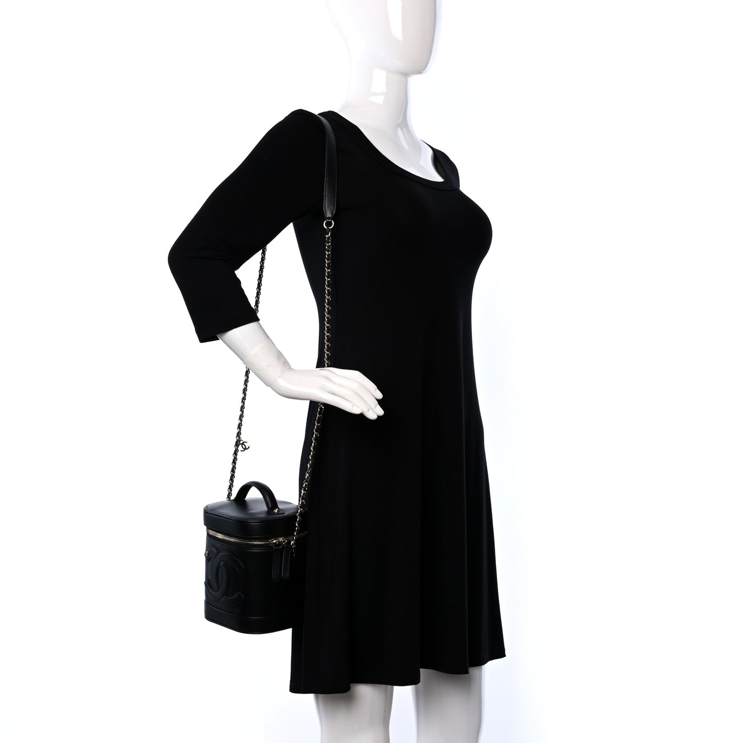 Lambskin Timeless Vanity Cosmetic Case Black