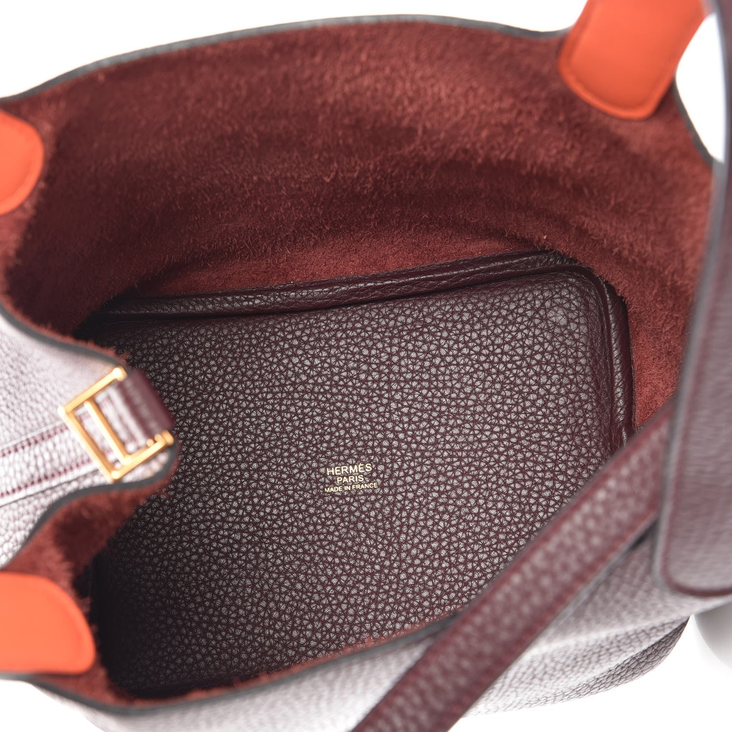 Hermes Taurillon Clemence Swift Eclat Picotin Lock 18 PM Prune Orange Poppy 5 of 7