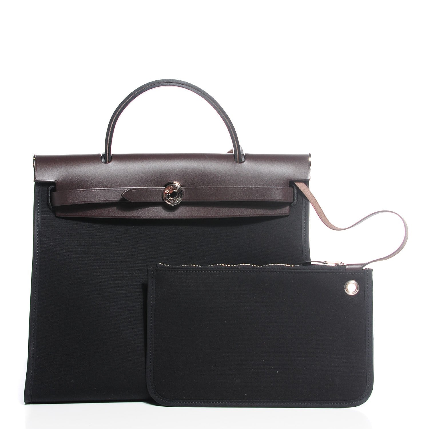 Hermes Toile Vache Hunter Herbag Zip 31 PM Black Ebene 17 of 18