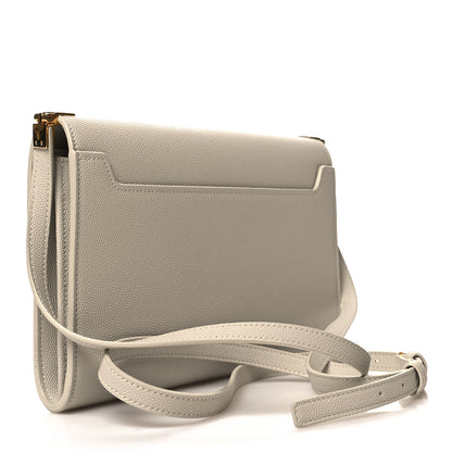 Saint Laurent Grain de Poudre Mini Uptown Crossbody Bag Blanc Vintage 3 of 12