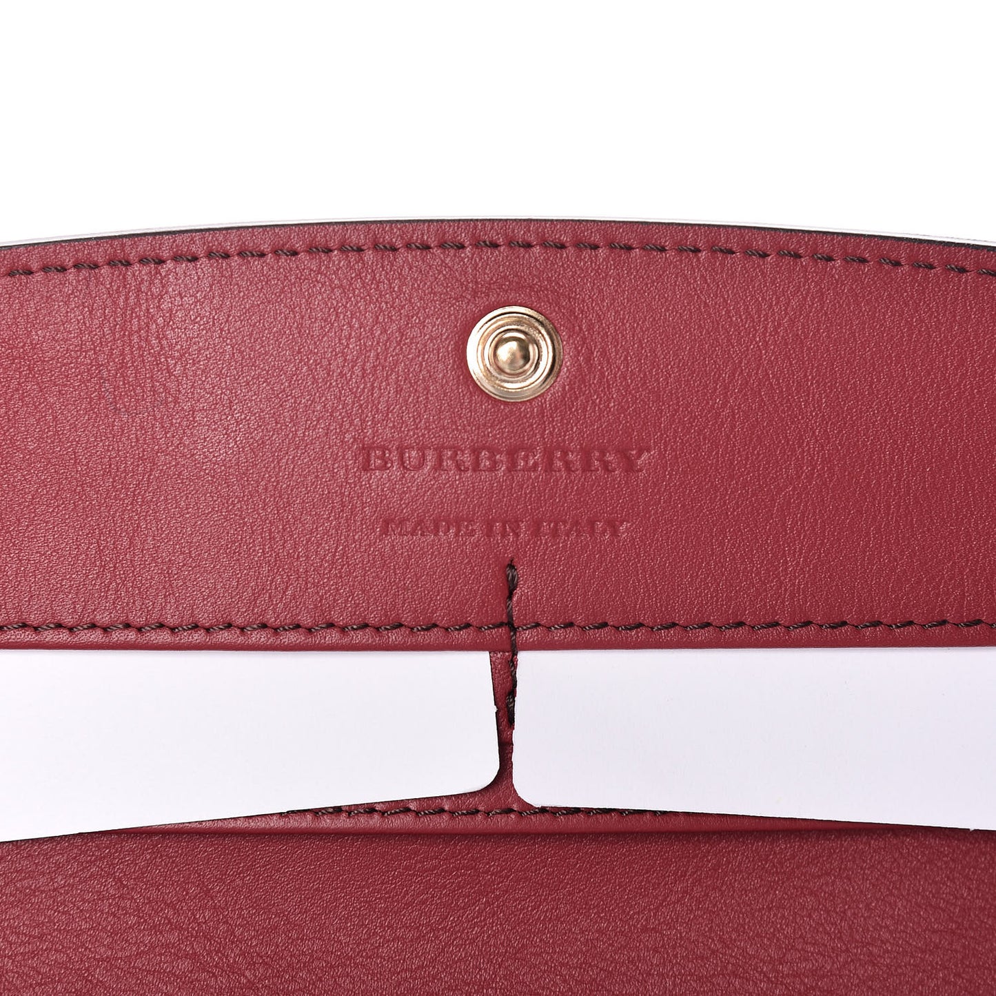 Calfskin House Check Porter Continental Wallet Red