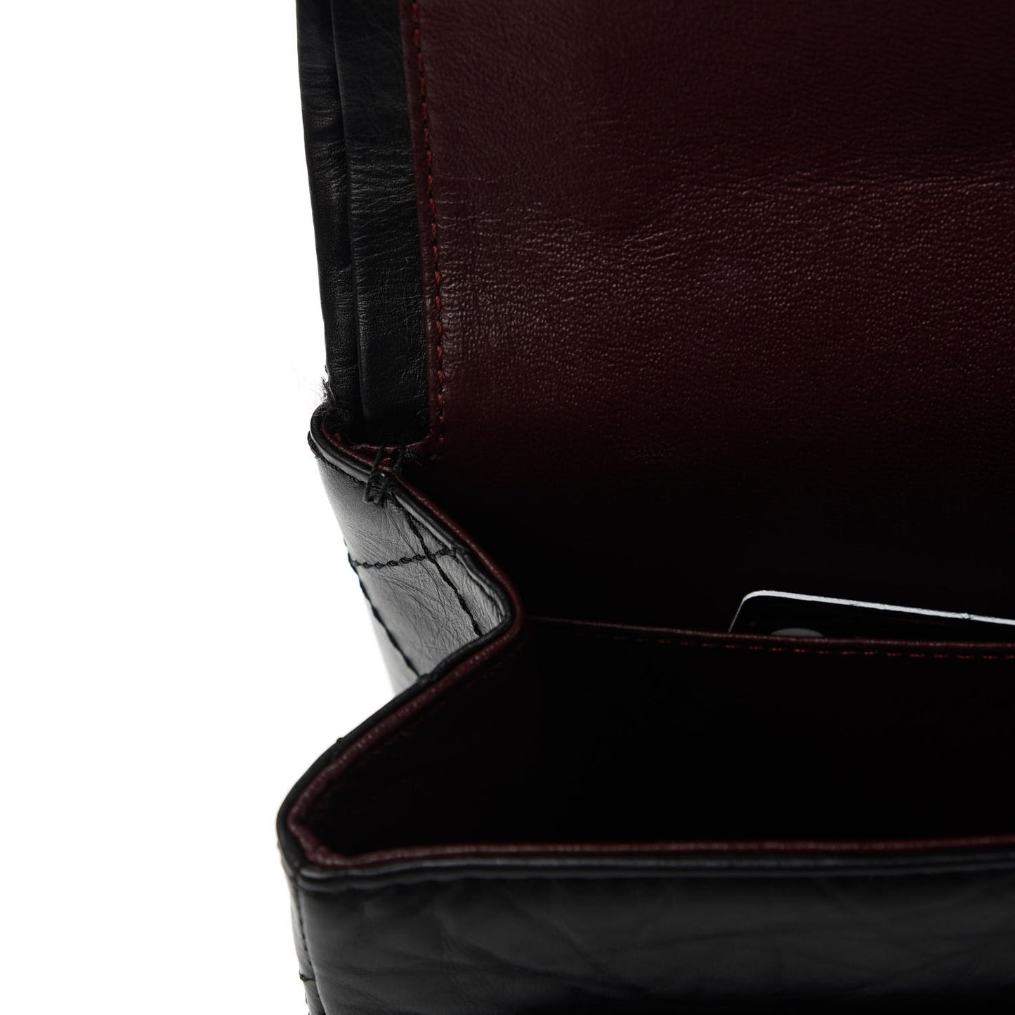 Aged Calfskin Quilted 2.55 Reissue 226 Flap Black