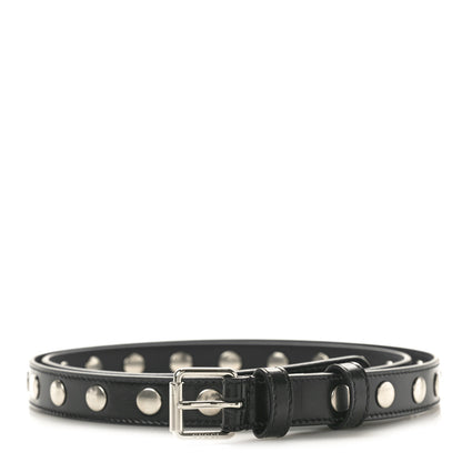 Gucci Calfskin Slim Studded Belt 100 40 Black 1 of 3