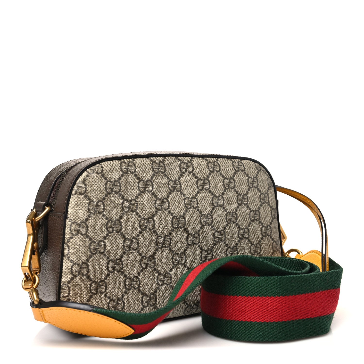 Gucci GG Supreme Monogram Web Neo Vintage Shoulder Bag Beige New Acero Crop 3 of 12