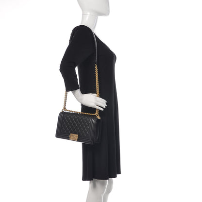 Chanel Caviar Quilted Medium Boy Flap Black 2 of 9