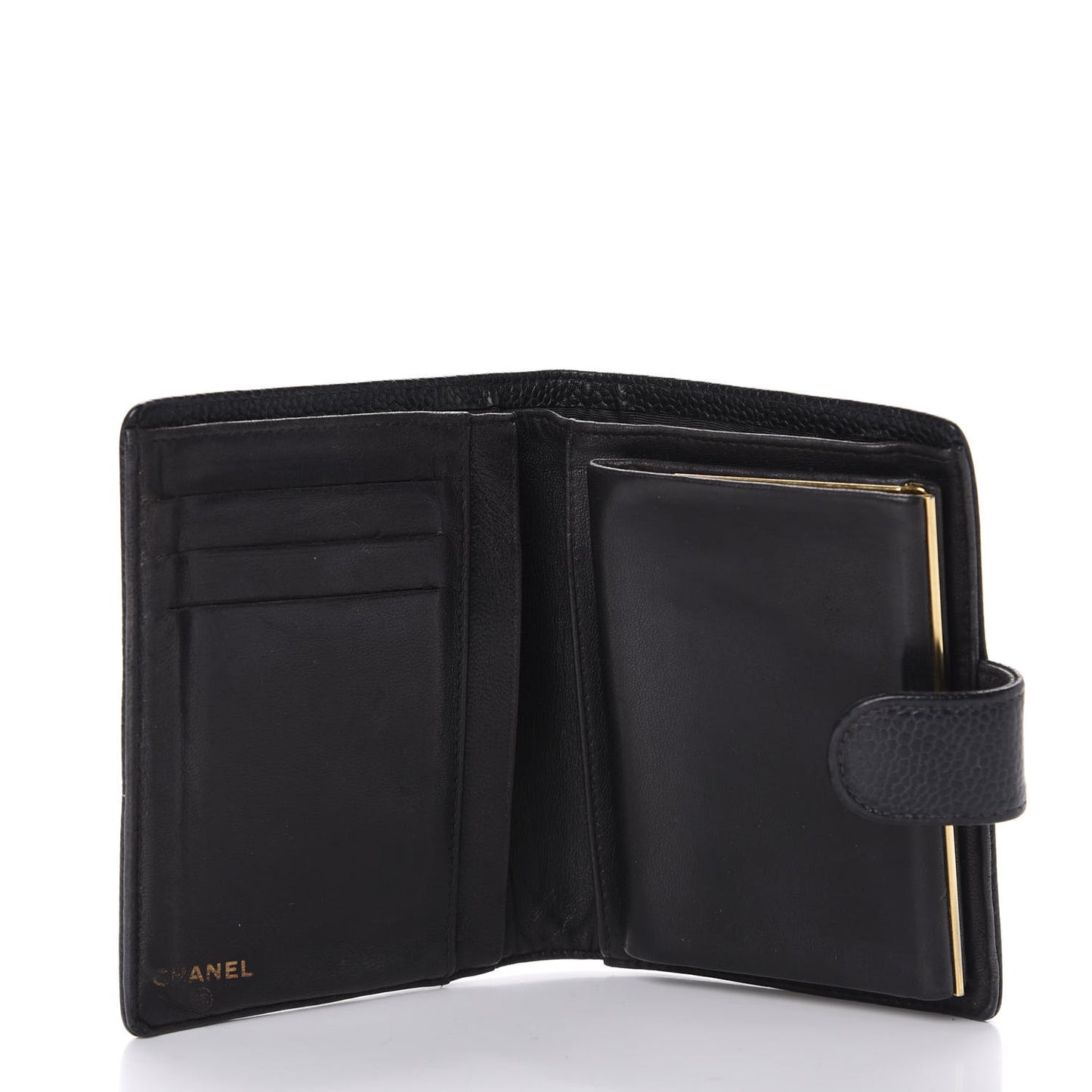 Caviar Timeless CC Compact French Wallet Black
